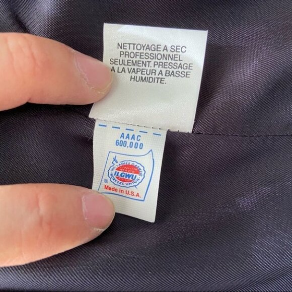 Vintage 90s Wool Liz Claiborne Gold Badge Fleur Navy Preppy Tailored Vest - Picture 11 of 11